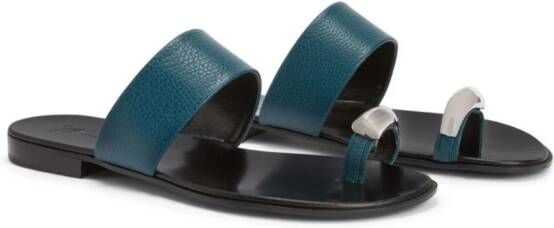 Giuseppe Zanotti Norbert leather sandals Blue