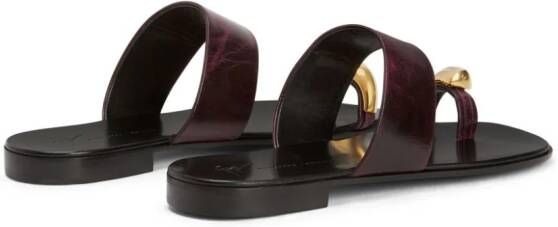 Giuseppe Zanotti Norbert leather sandals Brown