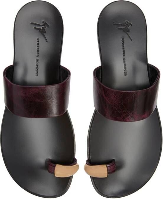 Giuseppe Zanotti Norbert leather sandals Brown