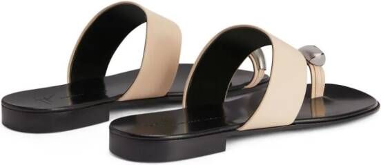 Giuseppe Zanotti Norbert leather sandals Neutrals