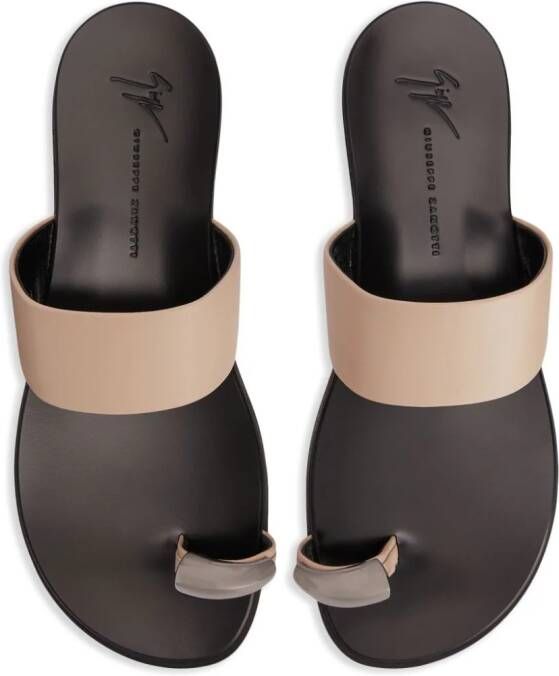 Giuseppe Zanotti Norbert leather sandals Neutrals