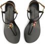 Giuseppe Zanotti Noussa floral-appliqué sandals Black - Thumbnail 4