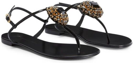 Giuseppe Zanotti Odam crystal-embellished sandals Black