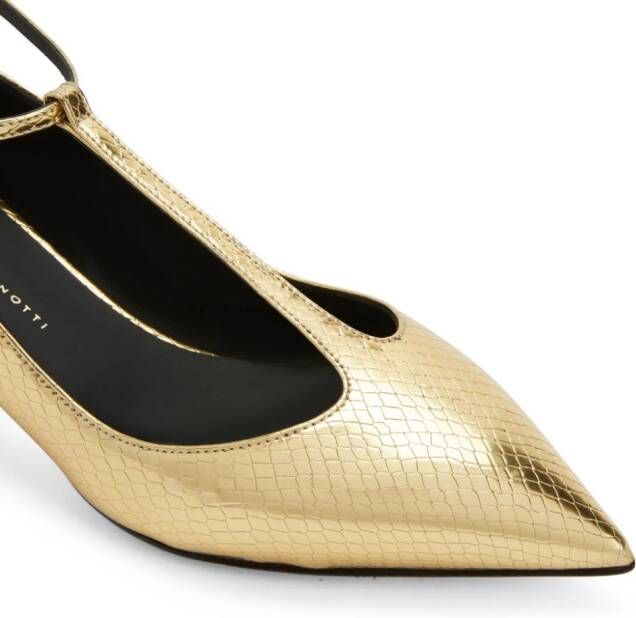 Giuseppe Zanotti Olivia snakeskin-effect sandals Gold