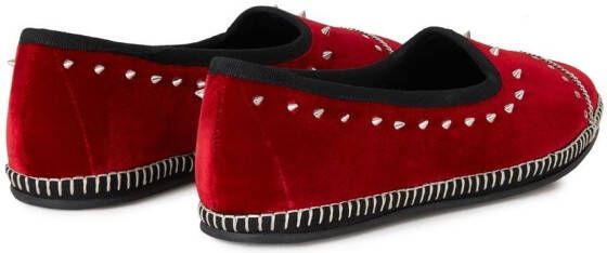 Giuseppe Zanotti Otium velvet loafers Red