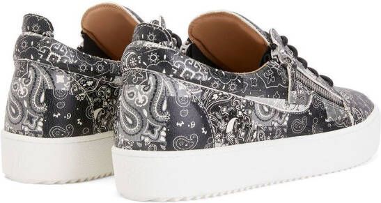 Giuseppe Zanotti paisley-print leather sneakers Black