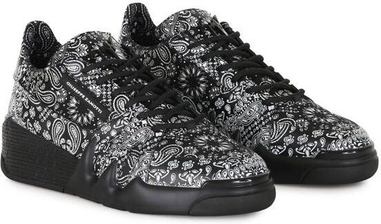 Giuseppe Zanotti paisley print sneakers Black