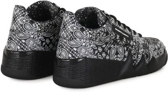 Giuseppe Zanotti paisley print sneakers Black