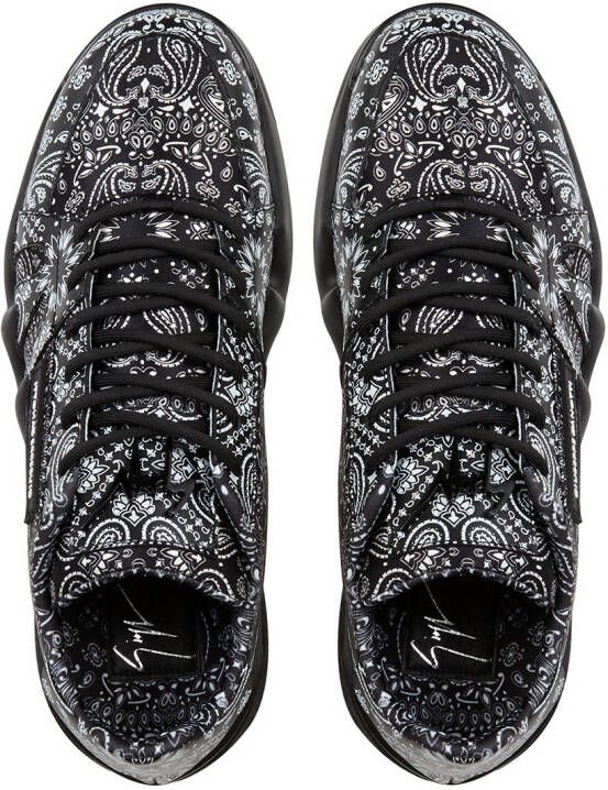 Giuseppe Zanotti paisley print sneakers Black