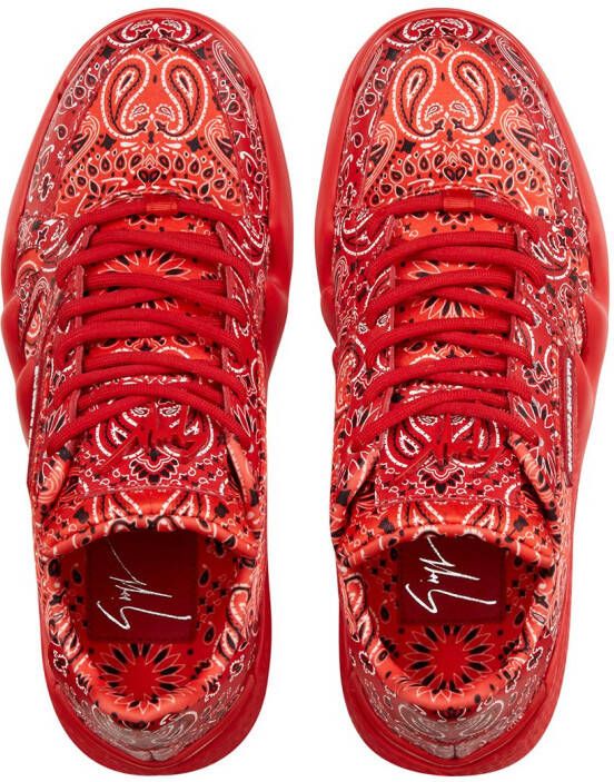 Giuseppe Zanotti paisley print sneakers Red
