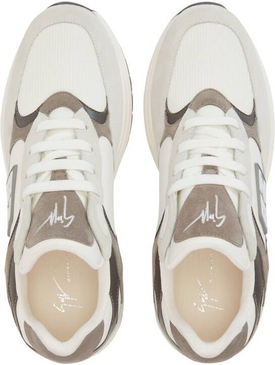 Giuseppe Zanotti panelled lace-up sneakers White