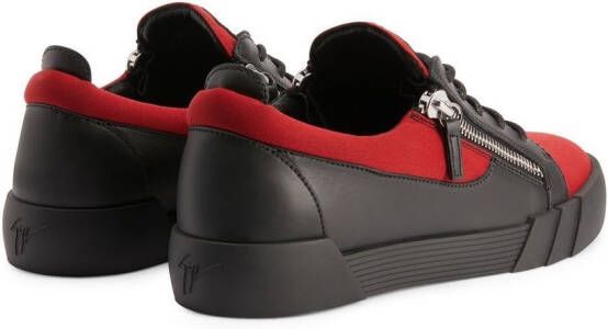 Giuseppe Zanotti panelled leather sneakers Red