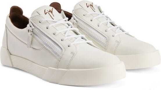 Giuseppe Zanotti panelled leather sneakers White