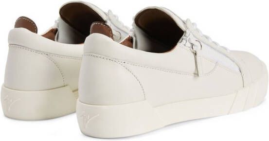 Giuseppe Zanotti panelled leather sneakers White