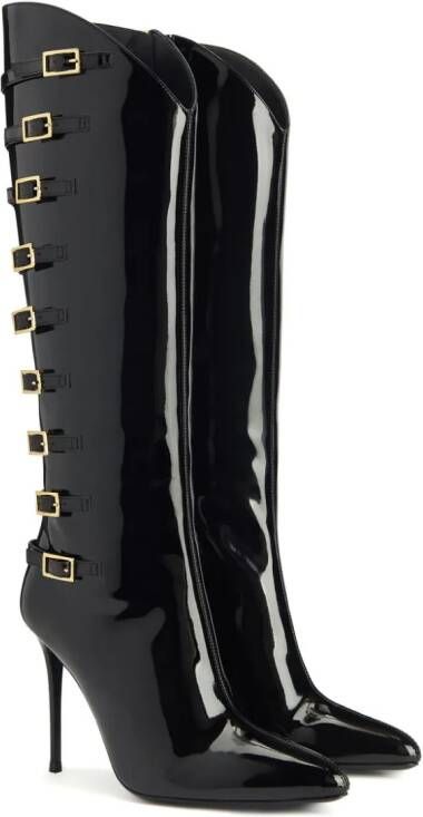 Giuseppe Zanotti Patthi 105mm patent boots Black