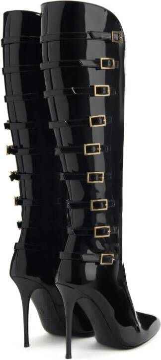 Giuseppe Zanotti Patthi 105mm patent boots Black