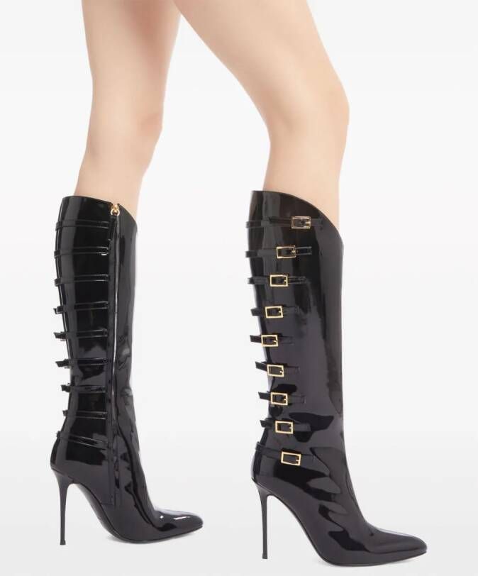 Giuseppe Zanotti Patthi 105mm patent boots Black