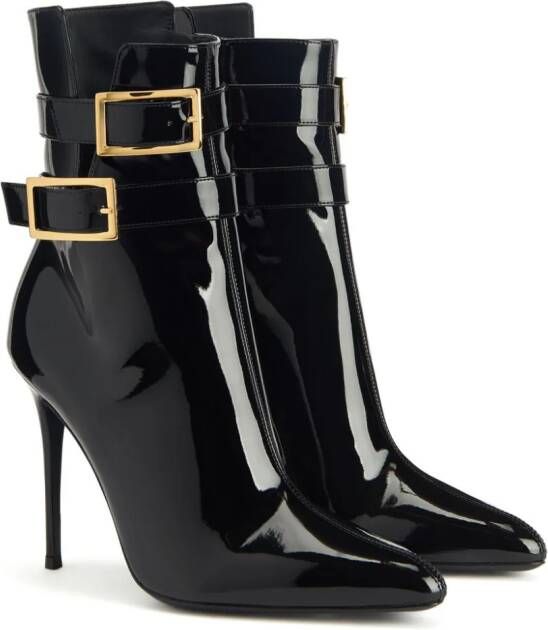 Giuseppe Zanotti Pearlie 105mm patent-finish boots Black