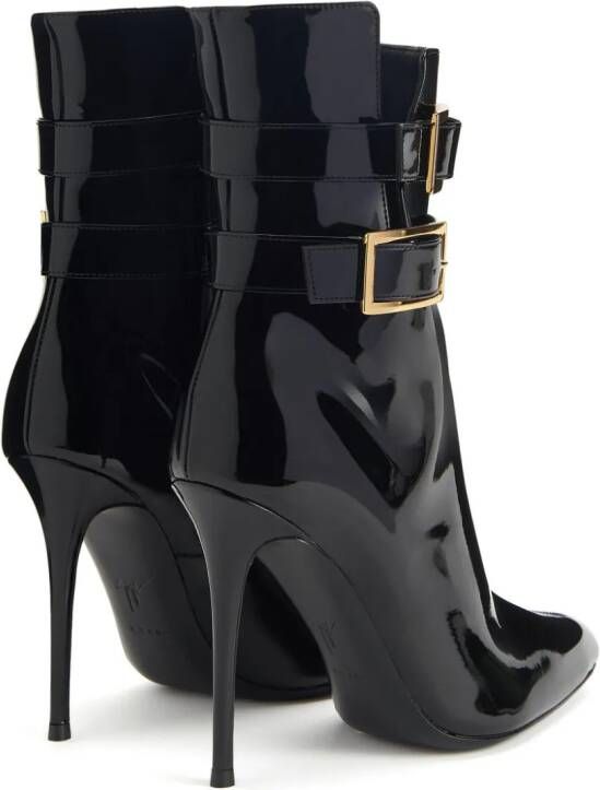 Giuseppe Zanotti Pearlie 105mm patent-finish boots Black