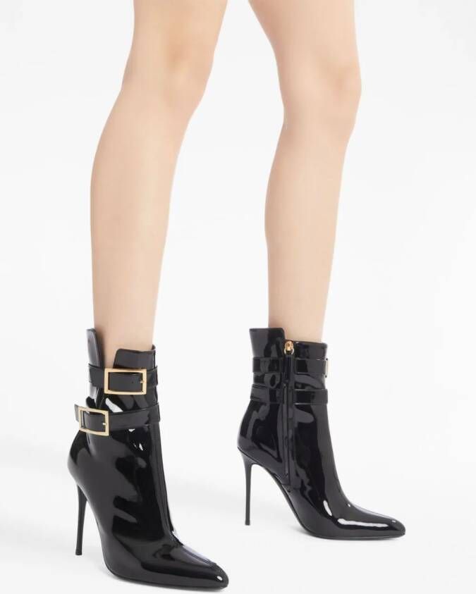 Giuseppe Zanotti Pearlie 105mm patent-finish boots Black