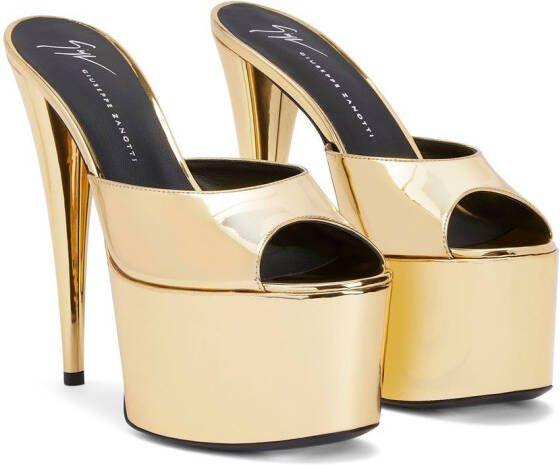 Giuseppe Zanotti peep-toe platform sandals Gold