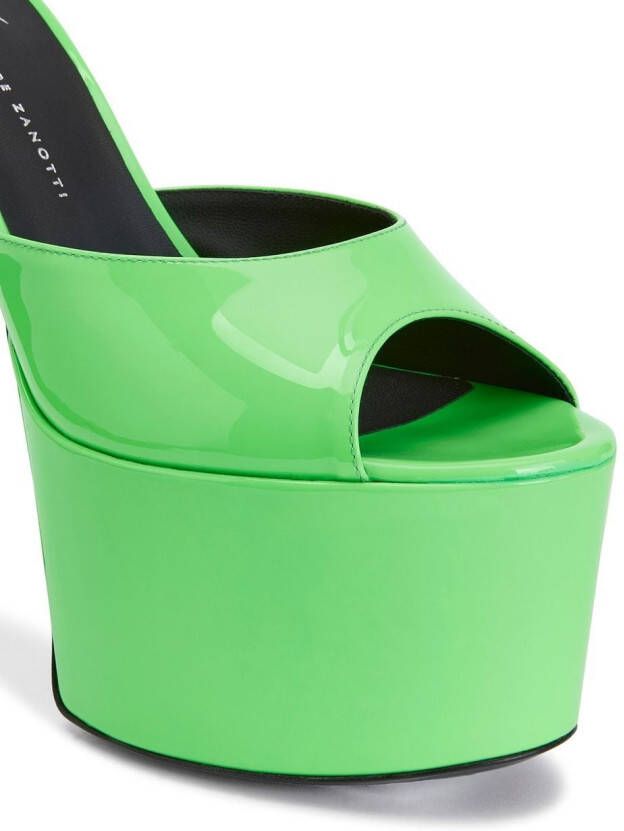 Giuseppe Zanotti peep-toe platform sandals Green