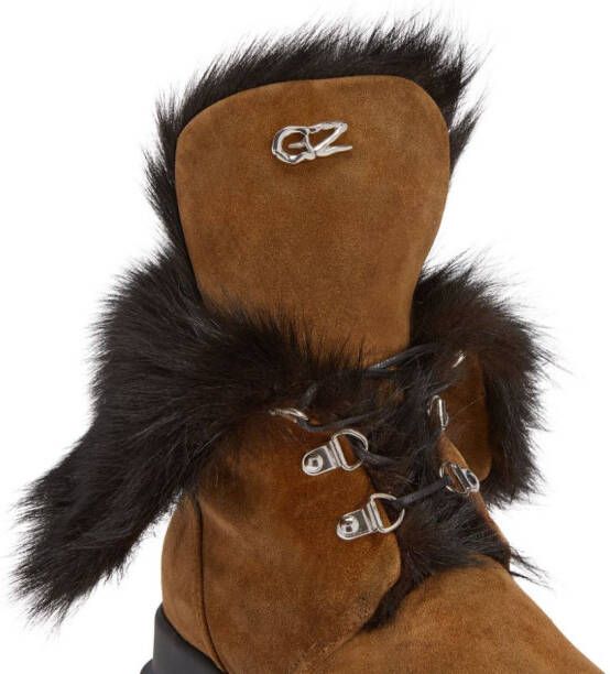 Giuseppe Zanotti Phillis faux-fur trim boots Brown
