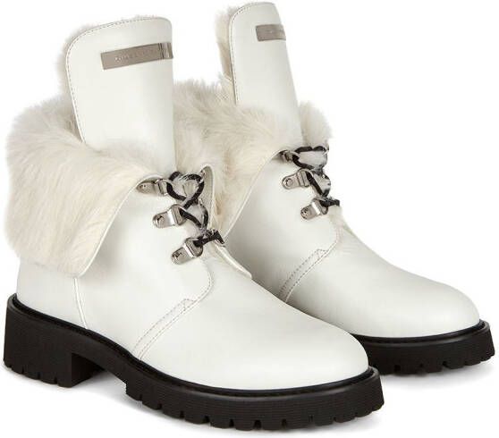 Giuseppe Zanotti Phillis lace-up boots White