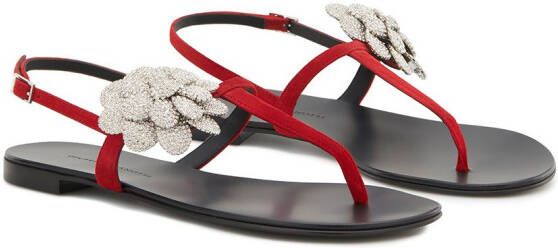 Giuseppe Zanotti Phoebe flat sandals Red