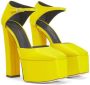 Giuseppe Zanotti platform square-toe pumps Yellow - Thumbnail 2