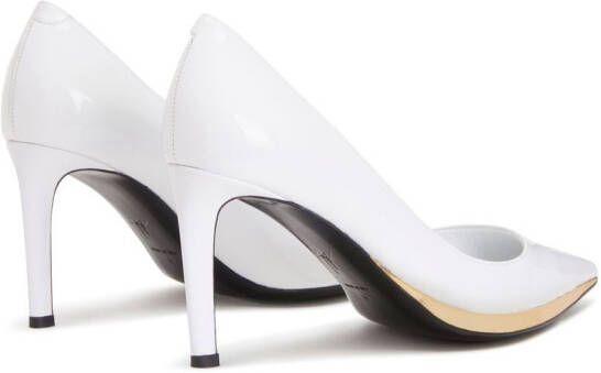 Giuseppe Zanotti pointed contrast-trim pumps White