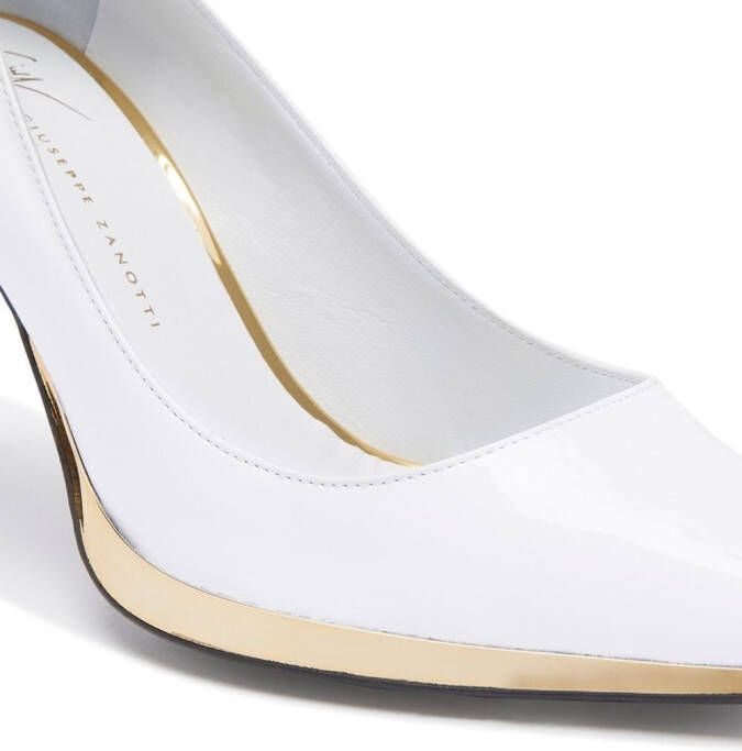 Giuseppe Zanotti pointed contrast-trim pumps White