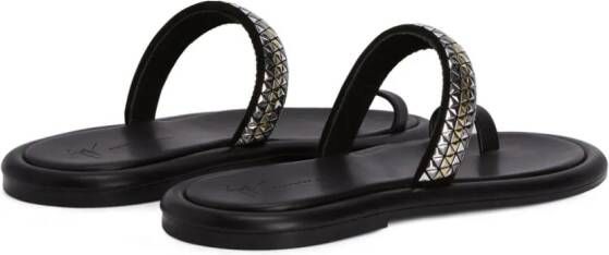 Giuseppe Zanotti Redouart stud-embellished leather sandals Black