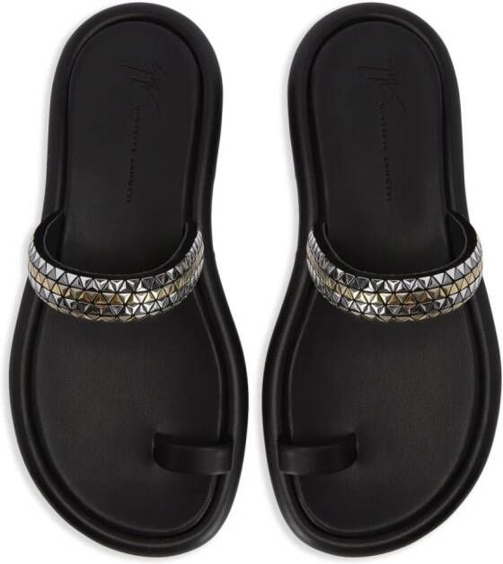 Giuseppe Zanotti Redouart stud-embellished leather sandals Black