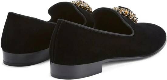 Giuseppe Zanotti Remye rhinestone-embellished loafers Black