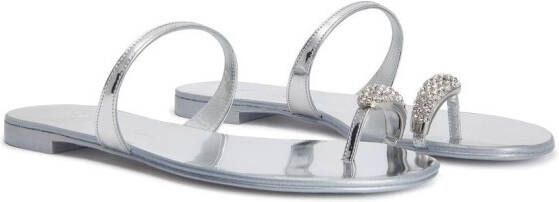 Giuseppe Zanotti Ring flat sandals Silver
