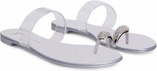 Giuseppe Zanotti Ring Plexi sandals Silver