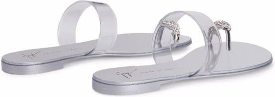 Giuseppe Zanotti Ring Plexi sandals Silver