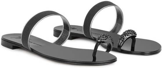 Giuseppe Zanotti Ring plexy sandals Black