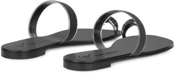 Giuseppe Zanotti Ring plexy sandals Black