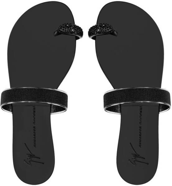Giuseppe Zanotti Ring plexy sandals Black