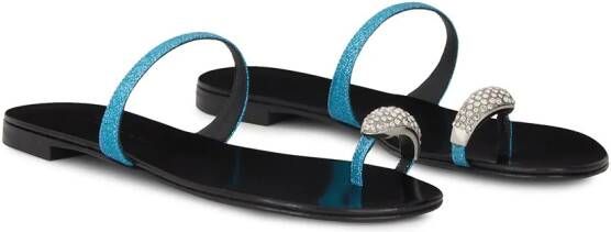 Giuseppe Zanotti Ring toe loop sandals Blue