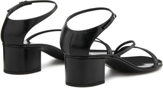 Giuseppe Zanotti Rochelle 40mm leather sandals Black