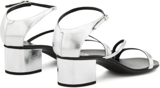Giuseppe Zanotti Rochelle 40mm metallic-effect sandals Silver
