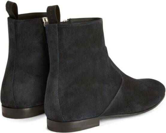 Giuseppe Zanotti Ron panelled suede ankle boots Blue
