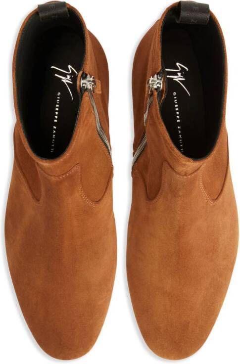Giuseppe Zanotti Ron panelled suede ankle boots Brown