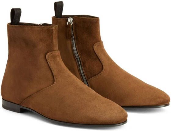 Giuseppe Zanotti Ron suede ankle boots Brown