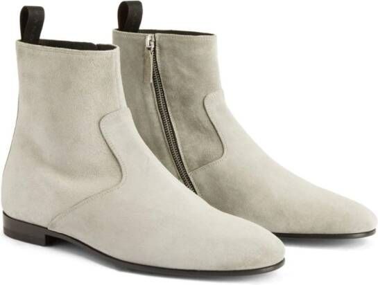 Giuseppe Zanotti Ron suede ankle boots Grey