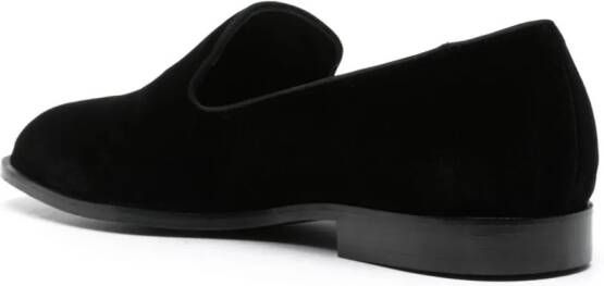 Giuseppe Zanotti Rudolph velvet slippers Black