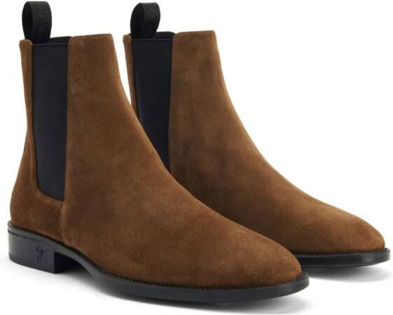Giuseppe Zanotti Ryim almond-toe boots Brown